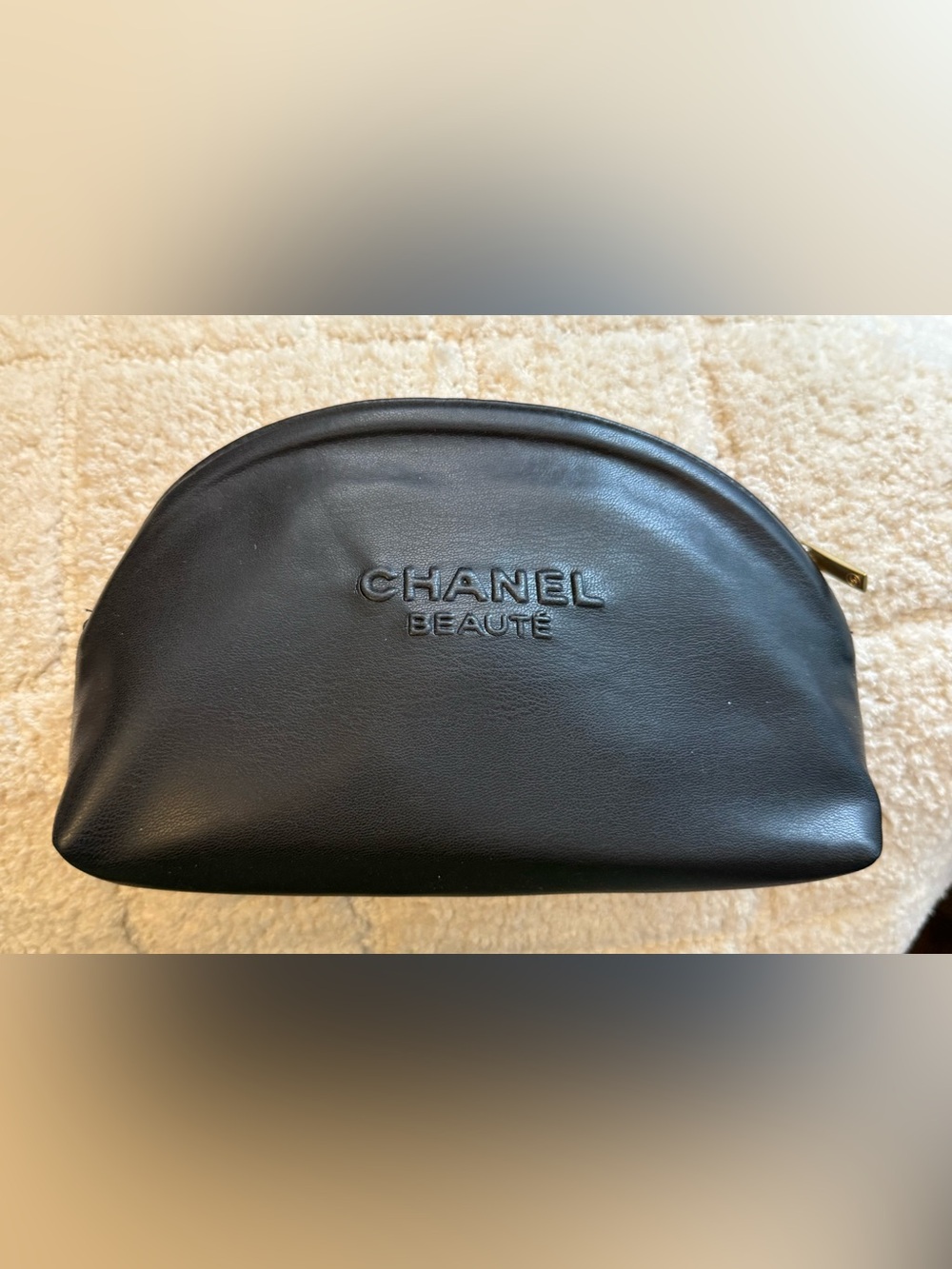 CHANEL Beauté Black Leather Toiletry Bag GWP-GIFT WITH PURCHASE
